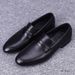 Euro Step Spring Summer New Versatile Loafers Slip-On Casual Fashion Men's Leather Breathable Dad Shoes_vogvips.com