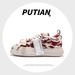 26ss Jianci Same Tan Style Open Canvas Thick Sole Beggar Cheese Cat Couple Smile Shoes Fashion_vogvips.com