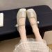 French Square Head Mary Jane Shoes Women's Retro Square Head One-word Buckle Single Shoes British Style Single Shoes Women_vogvips.com