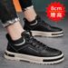 Autumn British Style Men's Sneakers Casual Korean Version Leather Shoes With Hidden 10cm Height Increase_vogvips.com