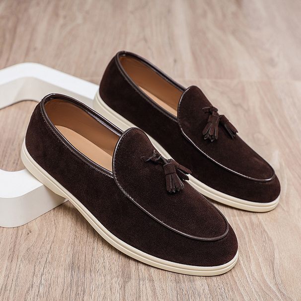 SHLIANG New Men's Shoes Retro British Style Slip-On Loafers Casual Soft Bottom Lazy Man's Shoes Breathable Round Toe Non-Leather Plus Size Y0667_vogvips.com