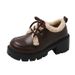 Loafers Platform-soled Plush Single Shoes Women's Fluffy Shoes Thick-heeled Cotton Shoes_vogvips.com