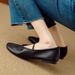 Women's Genuine Leather Soft-soled Slip-on Shoes, White Flat Ballet Shoes With A Single Strap_vogvips.com