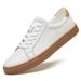 Little White Shoes Flat-soled Soft Top-layer Casual Shoes Men's Shoes Breathable Men's Low-top Board Shoes_vogvips.com