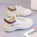 2025 Spring And Autumn New Leather White Shoes For Women Korean Style Versatile Comfortable Student Running Sneakers_vogvips.com