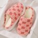 Couple Style Thick Sole Plaid Autumn Cute Flat Slippers Winter Fleece Lined Maternity Warm Cotton Shoes For Women_vogvips.com