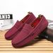 Men's Loafer Shoes Slip-On Casual Leather Shoes Soft Sole Suede Lightweight Driving Shoes, Large Size 48_vogvips.com
