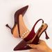Women's Shoes Pure Color Pointed Toe Sandals PU Bright Bread Head Versatile Rubber Fashion High Heels With Square Buckle_vogvips.com