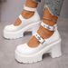 Lucyever White Y2K High Heels Pumps Women 2024 Spring Chunky Platform Mary Jane Woman Plus Size Thick Heel Gothic Shoes_vogvips.com