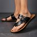 Men's Flip Flops For Outdoor Wear, Fashionable Flat Bottomed Clip On Sandals, Anti Slip Bathroom Beach Shoes, New Style_vogvips.com