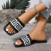 2025 Summer New Women's Letter Fashion Slippers Flat Shoes Beach Comfortable Versatile Sandals_vogvips.com