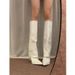 Women's High Heel Boots – Retro Pointed Toe Stacked Knee-High Boots With Chunky Heel Chunky Heel, Versatile And Slimming Long Boots._vogvips.com