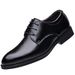 British Business Pointed Leather Casual Trend Formal Dress Lace Up Korean Version Men's Wedding Shoes_vogvips.com