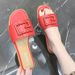 Women's Fashion Metal Buckle Round Toe Flat Sandals Summer Outdoor Wear Popular New Style_vogvips.com
