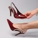 WEIBENA Women's Rhinestone Stiletto Heels Open Back Party Wedding Dress Shoes With Ankle Straps_vogvips.com
