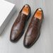 New Fashion Men's British Black Business Casual Loafer Shoes Daily Driving Office Leather Shoes One Foot Pedal Lazy Brown Banquet Dress Wedding Men's_vogvips.com