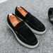 New Fashion Genuine Leather Retro Business Men's Casual Shoes Black Daily Office Loafers One-step Driving Party Dress Wedding Men's Shoes_vogvips.com