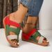 Women's Shoes Large Size Thick Bottom Wedge Heel One Word Fish Mouth Sandals Summer New Beach Outdoor Open Toe Women's Shoes_vogvips.com