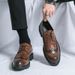Euro Step Men's 2025 Spring Autumn Formal Business Brogue British Style Leather Shoes_vogvips.com