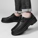 European Warm Series 2025 Men's Casual Top Layer Cowhide Thick Sole Height Increasing Middle-aged Lace-up Loafers Autumn Winter_vogvips.com