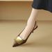 Cameido Women's High-heeled Shoes With Pointed Toes And Metal Square Buckles. These Are Thin-heeled Peep-back Sandals._vogvips.com