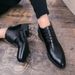 2020 Autumn And Winter New Korean Fashionable Men's High-top Leather Shoes Formal Single-layer Shoes Business Travel Leather Shoes For Men_vogvips.com