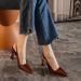 Burgundy Sexy Peep-Toe Sandals 2025 New Style Back Strap Patent Leather Versatile Stiletto Pointed Toe High Heels For_vogvips.com