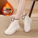 Winter Fleece-Lined High-Top New 2025 Hot-Selling Short Leather Boots Women's Warm Cotton Shoes YB-98_vogvips.com