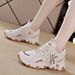 Daddy's 2025 New Women's Sports And Leisure Versatile Student China-Chic Thick Soled High Rise Mesh Shoes_vogvips.com