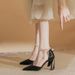 Bridal Wedding Sweet High Heels Princess Women Adult Pointed Toe Stiletto Single Shoes To Match Dress French Style Small_vogvips.com