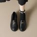Japanese Women S Size Thick Medium Heel Sole Soft Surface Leather Deep Mouth Gold Coin Loafers Single Shoes_vogvips.com