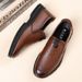 Men's Business Shoes Durable Soft Soled Genuine Cowhide Leather Breathable Slip on Casual Shoes for Middle-Aged_vogvips.com