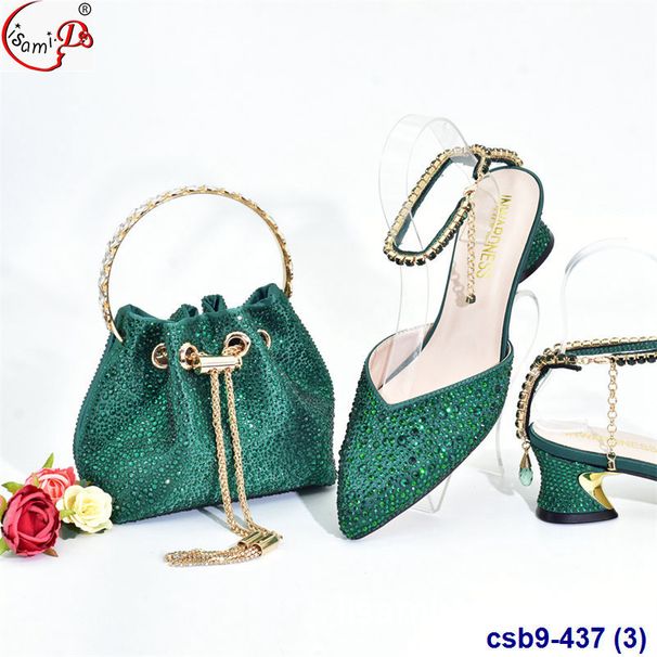Fashion Wine Glasses And Heels With Bracelet Handbag Party Bag Shoe Bag Combination_vogvips.com