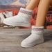 Winter New Style Fleece And Thickened Warm Short-top Snow Boots For Casual Women_vogvips.com