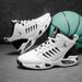 Men's High-Top Basketball Shoes Feature A Breathable Mesh Design Maximum Comfort Outdoor Shock-Absorbing Shoes,_vogvips.com