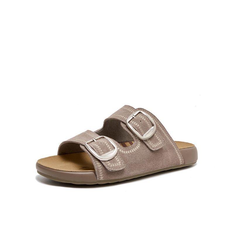 2026 New Summer Women's Shoes Flat Thick Breathable Outdoor Casual Soft Bottom Beach Slippers_vogvips.com