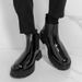 New Fashion Chelsea Boots Men's Pointy Toe Retro Boots British Men's Boots Leather Boots Leather Shoes_vogvips.com
