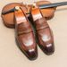 New Fashion Men's British Black Business Casual Loafer Shoes Daily Driving Office Leather Shoes One Foot Pedal Lazy Brown Banquet Dress Wedding Men's_vogvips.com