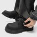Men's Chunky Derby Shoes - Retro Thick Sole Oxford Brogues For Casual & Formal Wear - Black Wide Fit Comfortable Shoes_vogvips.com