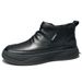 Cowhide Fleece Lined Warm Genuine Leather High-top Martin Autumn New Work Men's Casual Ankle Boots_vogvips.com