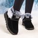 Flat Snow For Women 2025 Autumn Winter New Large Size Round Toe Lace-up Thickened Short Boots_vogvips.com