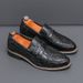 New Fashion Men's British Black Business Casual Loafer Shoes Daily Driving Office Leather Shoes One Foot Pedal Lazy Brown Banquet Dress Wedding Men's_vogvips.com