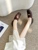 High-5CM Minimalist Ballet Shoes With Pig-nose Elephant Pattern, Retro Fashion Single Shoes, Mary Jane Style_vogvips.com