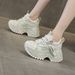 Women's Chunky-soled Dad For Petite Women, 2026 Spring New Model, Height-increasing Soles, Full Of Rhinestones, Casual_vogvips.com