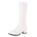 40-48 Large Size Shoes Winter New Women's Thick Medium Heel High Simple Boots_vogvips.com