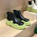 New 2026 Thick-Soled Martin Unisex Avocado Color Chimney Square Toe Genuine Leather Short Boots Large Size_vogvips.com