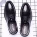 Suitable For All Seasons New Men's Brogue Formal Leather Business Casual British Korean Style Lace-up Breathable Height-increasing Wedding Shoes_vogvips.com