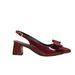Sandals women's new pointy bow buckle back empty single heels chunky heels_vogvips.com