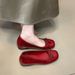 MUKEKe 4cm Height Increasing Red Bowknot French Style Women's Single 2025 Spring New Loafers Granny Shoes_vogvips.com
