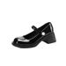 Mary Jane Small Leather Shoes Women's British Style With Skirt Loafers_vogvips.com